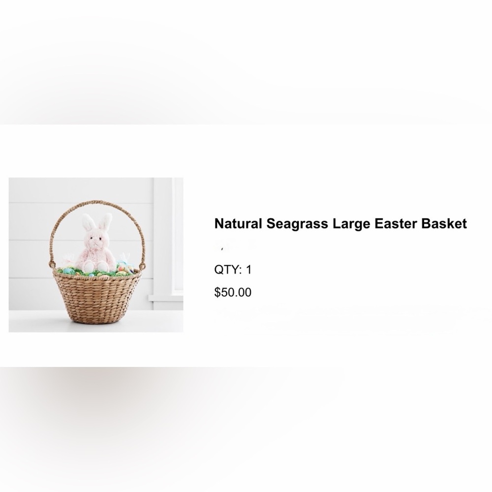 Pottery Barn Kids Easter basket